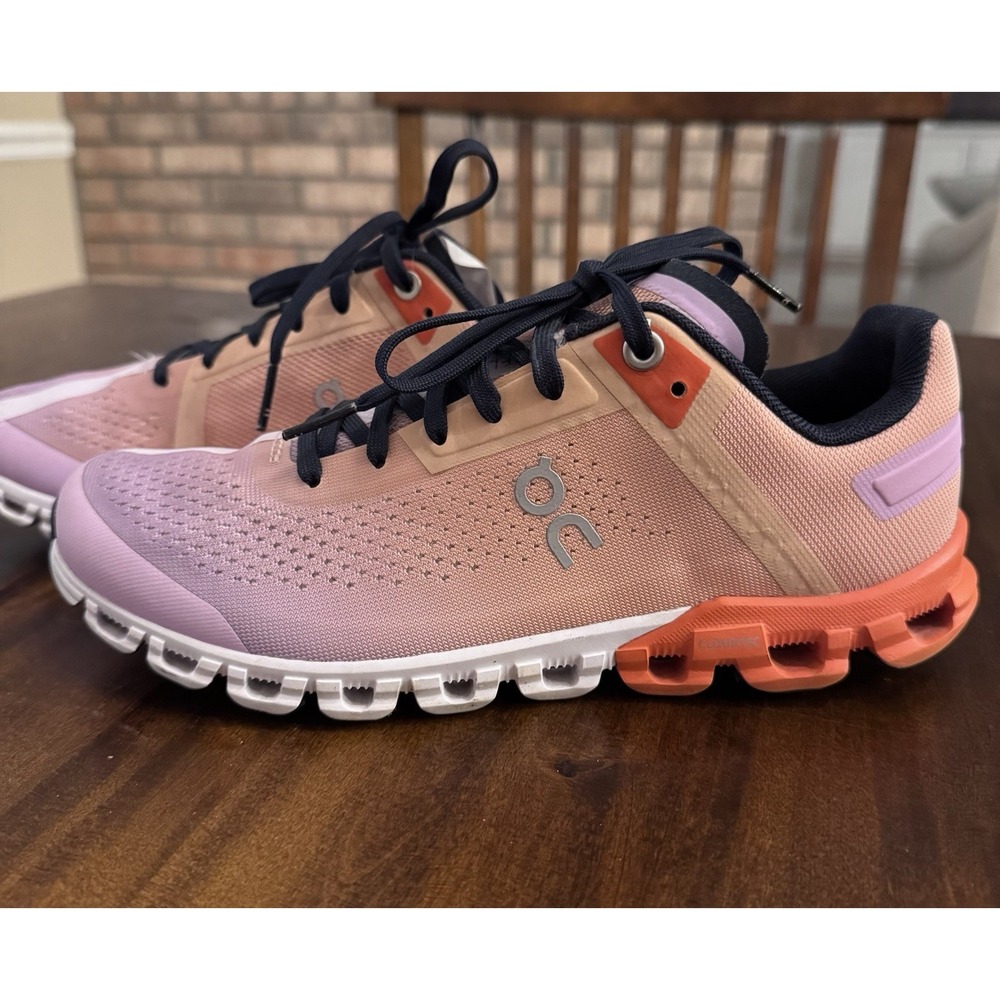 On Running Cloudflow 3 Women's Size 6.5 Running Shoes Rose Fiji Orange